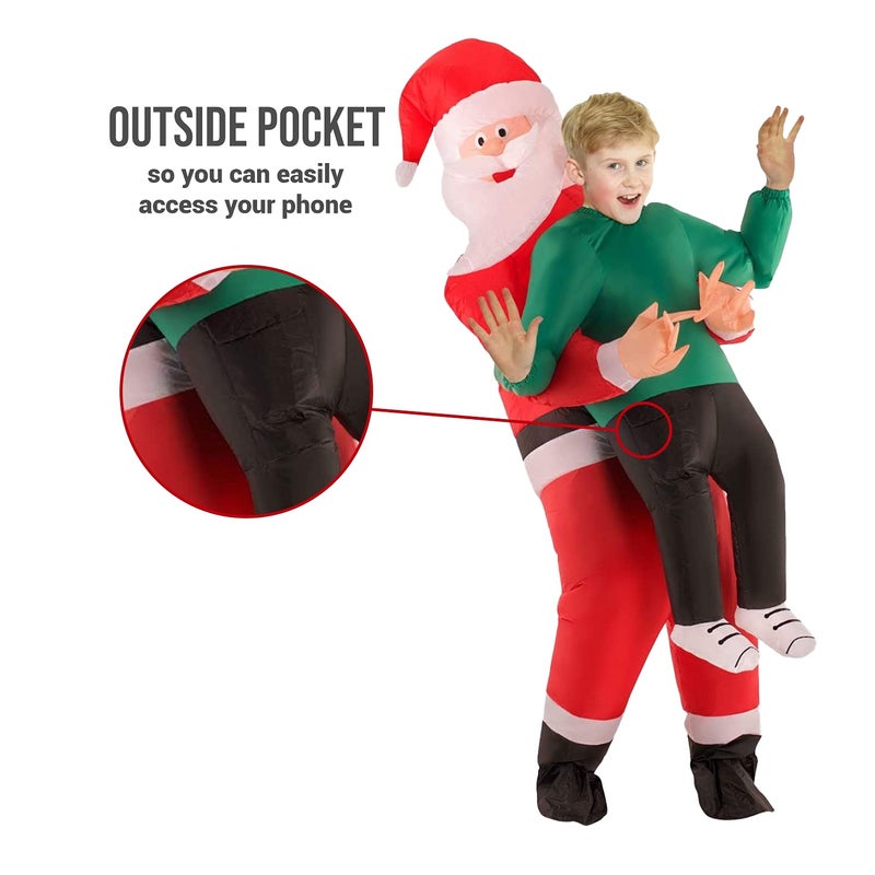 Morphsuits Morph Inflatable Santa Costume For Kids, Blow Up Santa Costume, Inflatable Santa Suit, Christmas Inflatable Costumes - Image 5